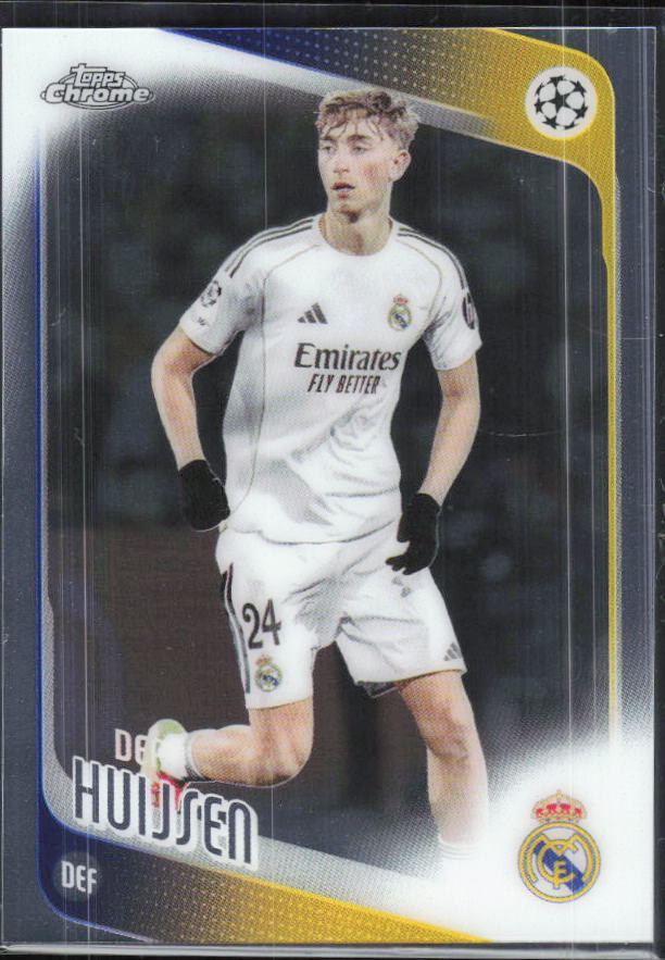 Dean Huijsen – 2025-26 Topps Chrome UEFA Club Competitions #39 – framsida