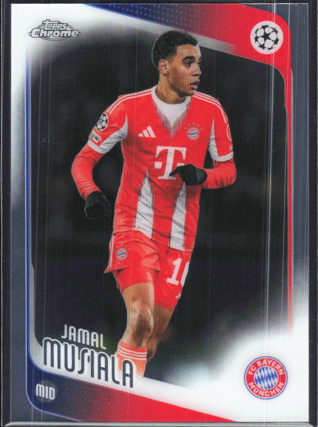 Jamal Musiala – 2025-26 Topps Chrome UEFA Club Competitions #130 – framsida