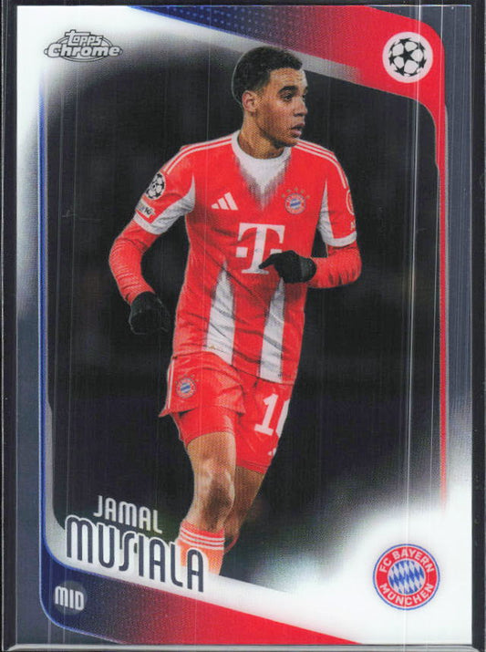Jamal Musiala – 2025-26 Topps Chrome UEFA Club Competitions #130 – framsida
