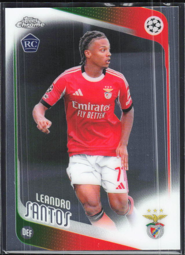 Leandro Santos – 2025-26 Topps Chrome UEFA Club Competitions #160 – framsida