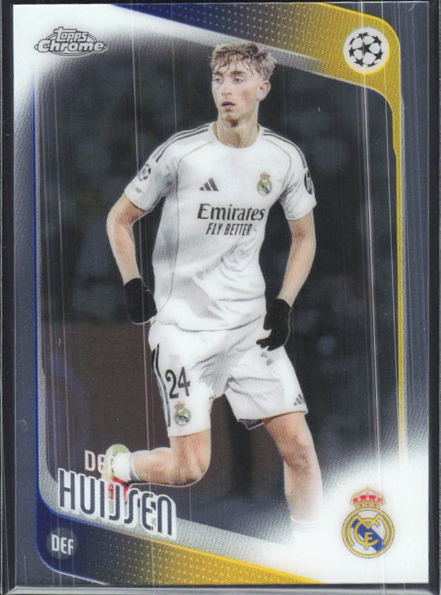 Dean Huijsen – 2025-26 Topps Chrome UEFA Club Competitions #39 – framsida