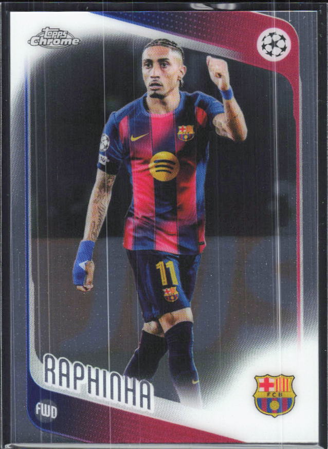Raphinha – 2025-26 Topps Chrome UEFA Club Competitions #97 – framsida