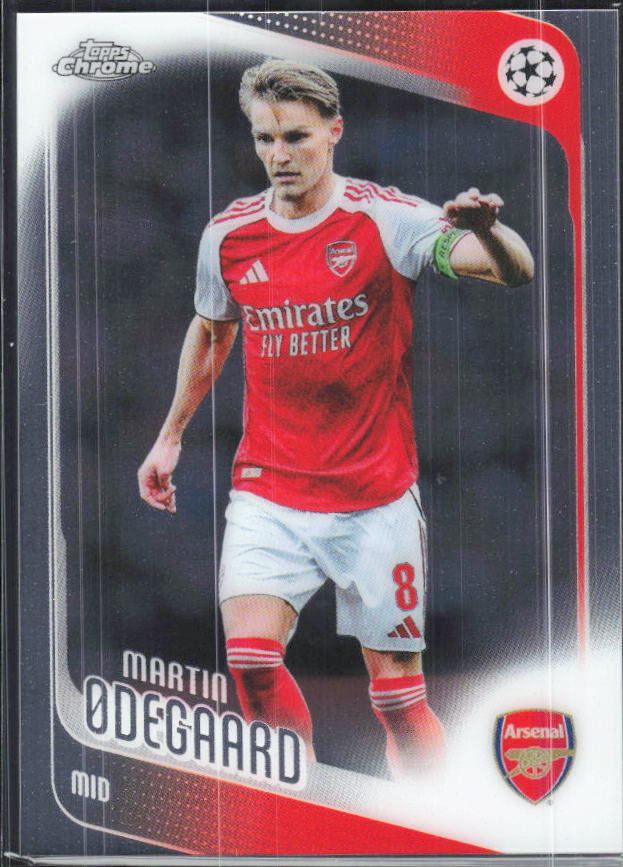 Martin Ødegaard – 2025-26 Topps Chrome UEFA Club Competitions #157 – framsida