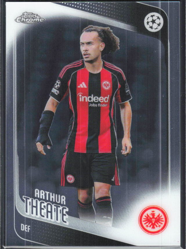 Arthur Theate – 2025-26 Topps Chrome UEFA Club Competitions #119 – framsida