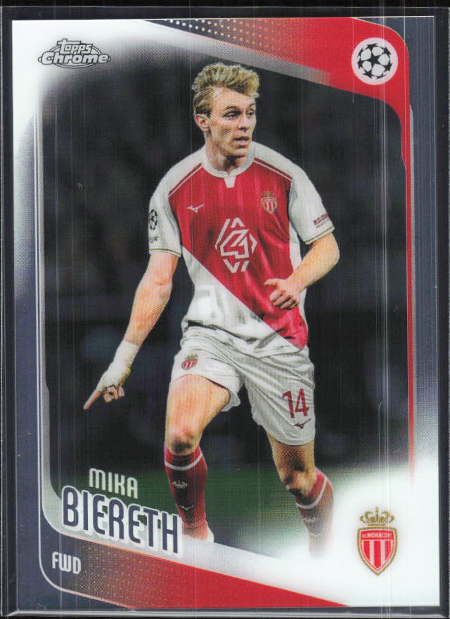 Mika Biereth – 2025-26 Topps Chrome UEFA Club Competitions #178 – framsida