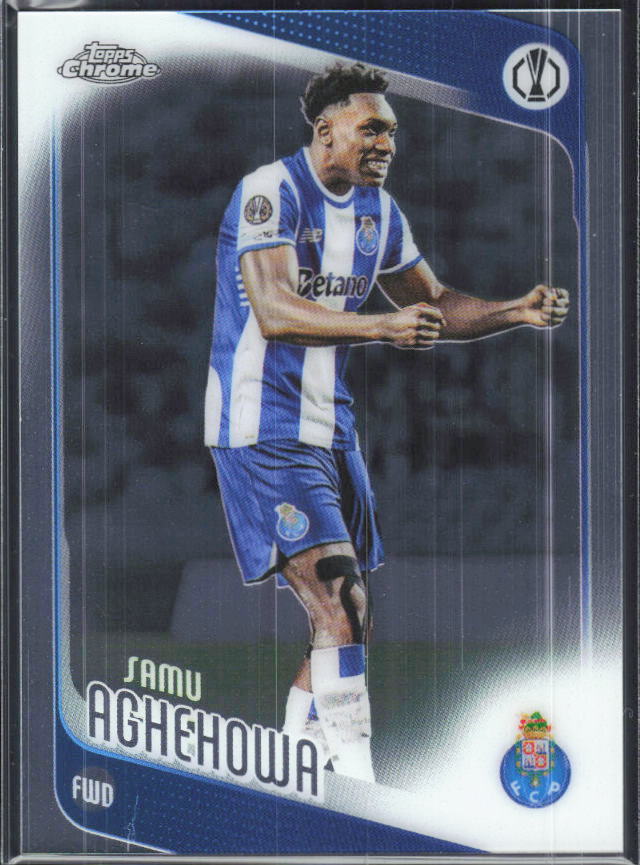 Samu Aghehowa – 2025-26 Topps Chrome UEFA Club Competitions #133 – framsida