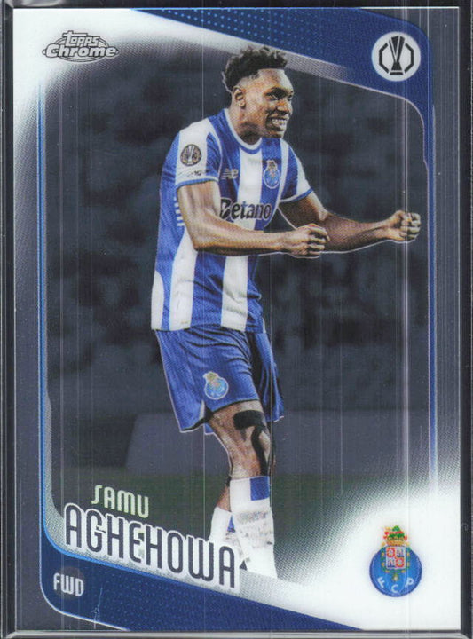 Samu Aghehowa – 2025-26 Topps Chrome UEFA Club Competitions #133 – framsida
