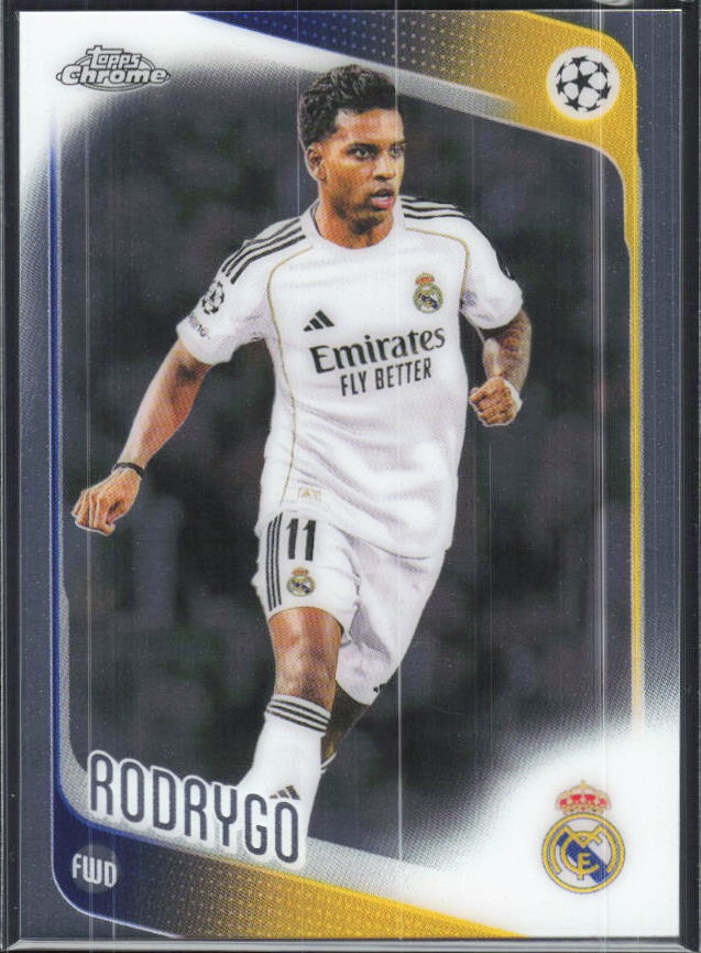 Rodrygo – 2025-26 Topps Chrome UEFA Club Competitions #102 – framsida