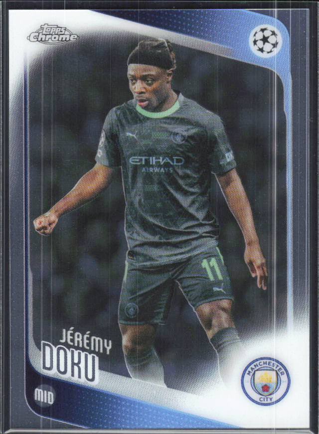Jérémy Doku – 2025-26 Topps Chrome UEFA Club Competitions #47 – framsida