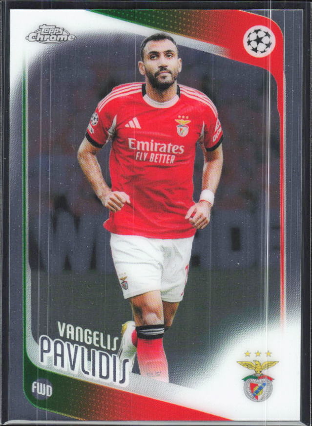 Vangelis Pavlidis – 2025-26 Topps Chrome UEFA Club Competitions #34 – framsida