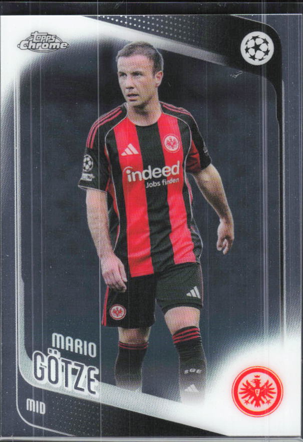 Mario Götze – 2025-26 Topps Chrome UEFA Club Competitions #162 – framsida