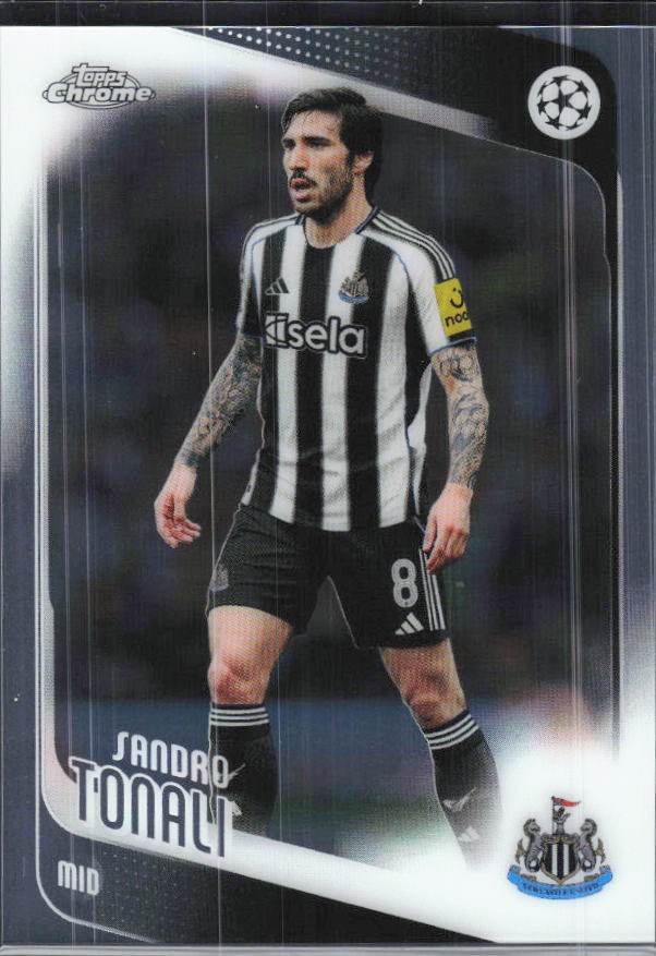 Sandro Tonali – 2025-26 Topps Chrome UEFA Club Competitions #109 – framsida