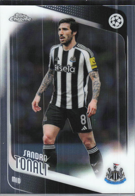 Sandro Tonali – 2025-26 Topps Chrome UEFA Club Competitions #109 – framsida