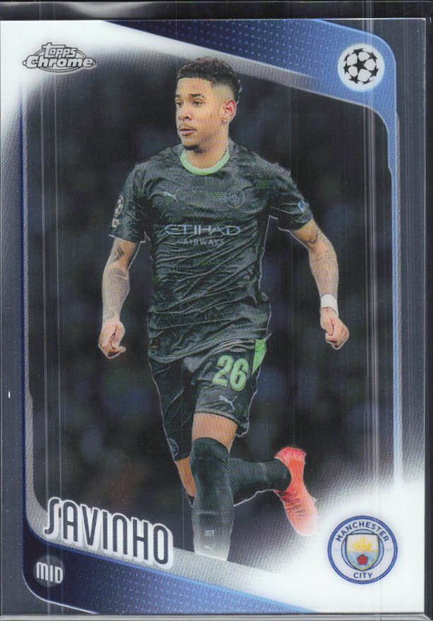 Savinho – 2025-26 Topps Chrome UEFA Club Competitions #33 – framsida