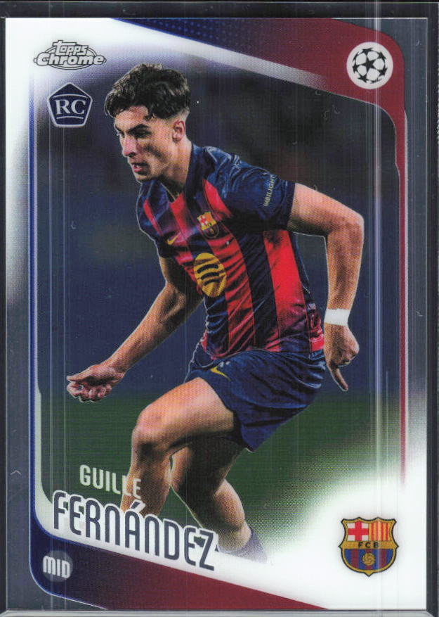 Guille Fernández – 2025-26 Topps Chrome UEFA Club Competitions #190 – framsida
