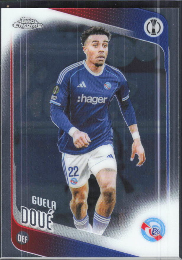 Guela Doué – 2025-26 Topps Chrome UEFA Club Competitions #180 – framsida