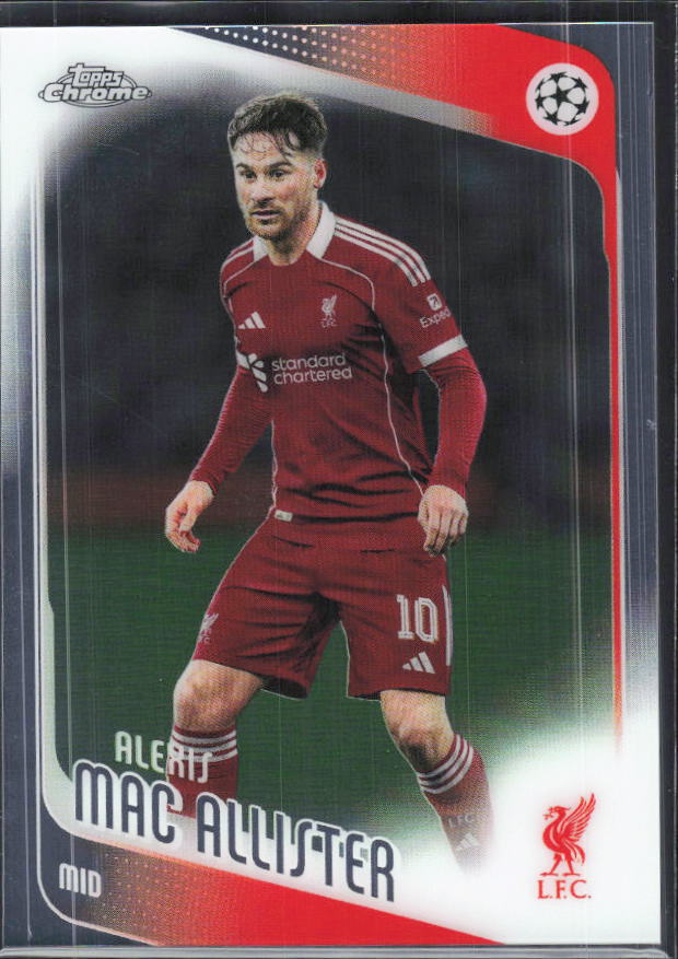Alexis Mac Allister – 2025-26 Topps Chrome UEFA Club Competitions #67 – framsida