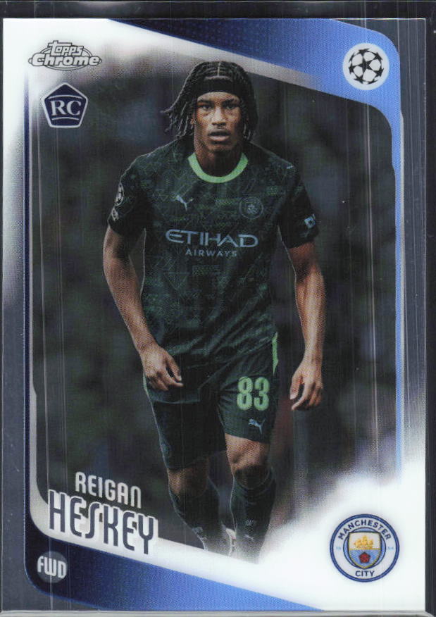 Reigan Heskey – 2025-26 Topps Chrome UEFA Club Competitions #142 – framsida