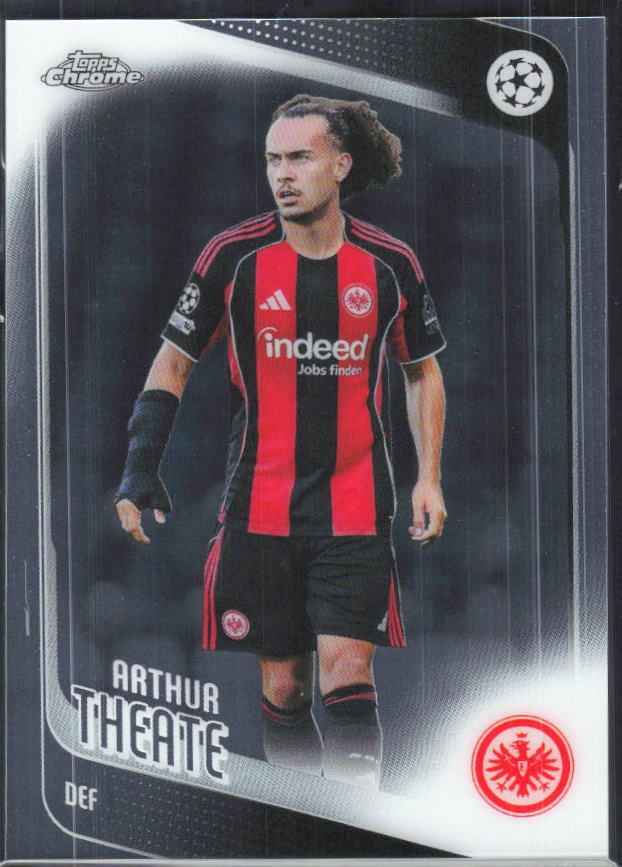 Arthur Theate – 2025-26 Topps Chrome UEFA Club Competitions #119 – framsida