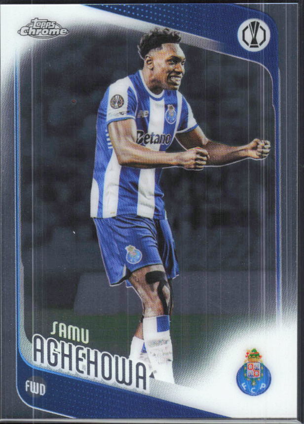 Samu Aghehowa – 2025-26 Topps Chrome UEFA Club Competitions #133 – framsida