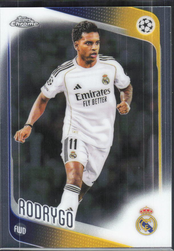 Rodrygo – 2025-26 Topps Chrome UEFA Club Competitions #102 – framsida