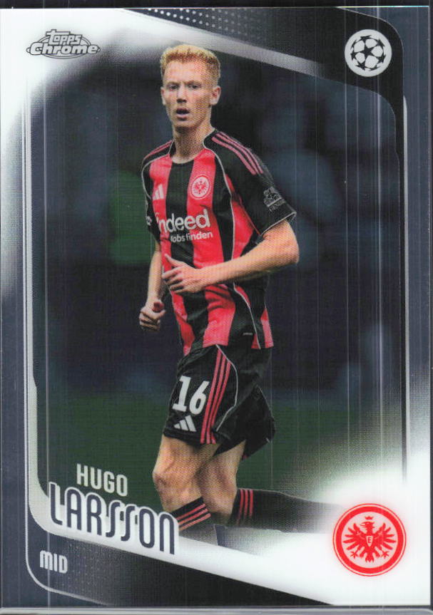 Hugo Larsson – 2025-26 Topps Chrome UEFA Club Competitions #36 – framsida