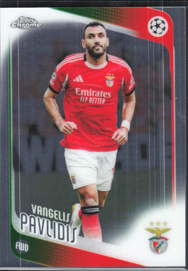 Vangelis Pavlidis – 2025-26 Topps Chrome UEFA Club Competitions #34 – framsida