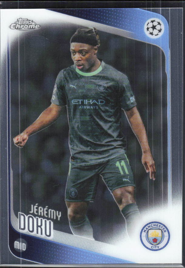Jérémy Doku – 2025-26 Topps Chrome UEFA Club Competitions #47 – framsida