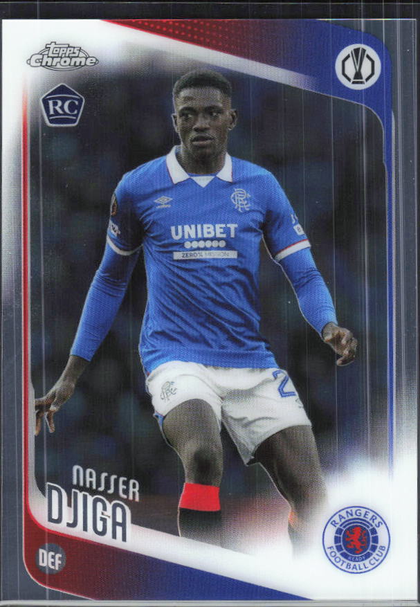 Nasser Djiga – 2025-26 Topps Chrome UEFA Club Competitions #140 – framsida