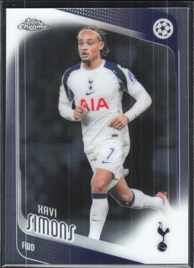 Xavi Simons – 2025-26 Topps Chrome UEFA Club Competitions #85 – framsida