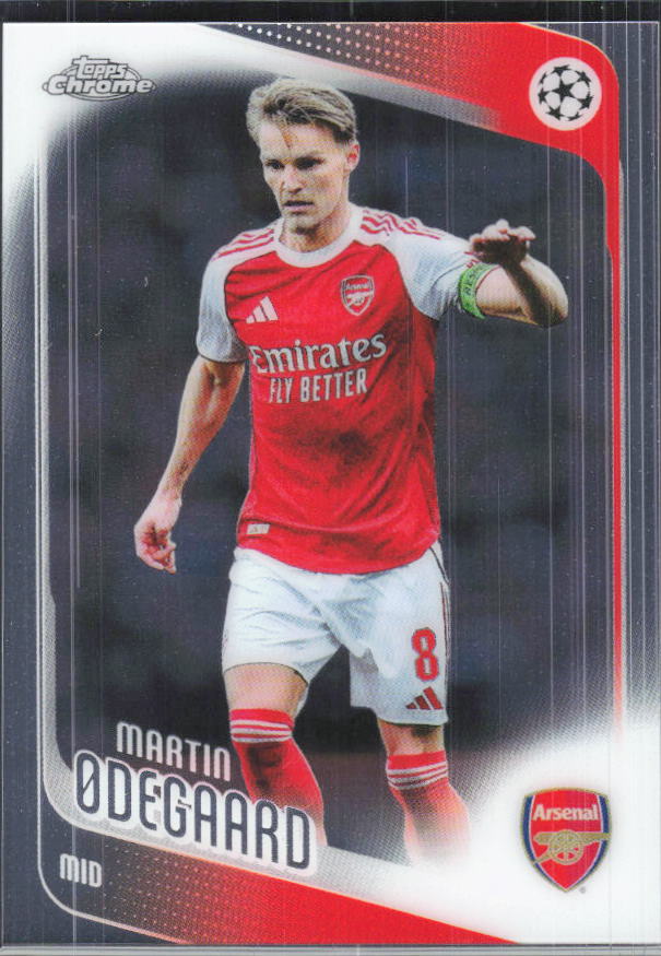 Martin Ødegaard – 2025-26 Topps Chrome UEFA Club Competitions #157 – framsida