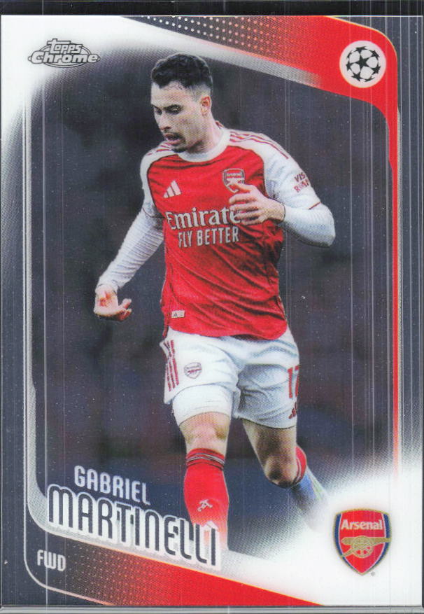 Gabriel Martinelli – 2025-26 Topps Chrome UEFA Club Competitions #19 – framsida