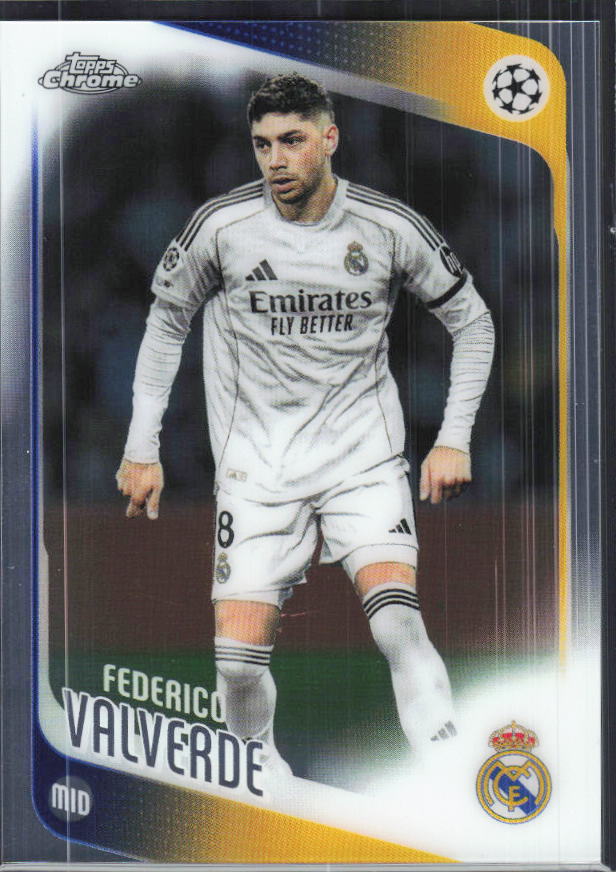 Federico Valverde – 2025-26 Topps Chrome UEFA Club Competitions #65 – framsida