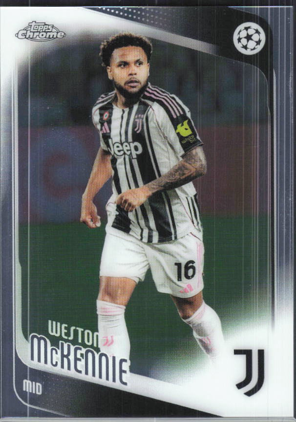 Weston McKennie – 2025-26 Topps Chrome UEFA Club Competitions #15 – framsida