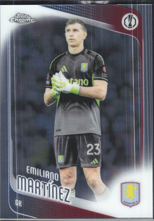 Emiliano Martínez – 2025-26 Topps Chrome UEFA Club Competitions #75 – framsida