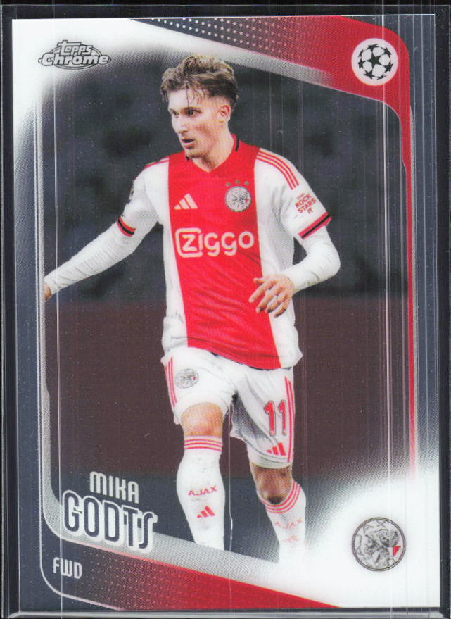 Mika Godts – 2025-26 Topps Chrome UEFA Club Competitions #151 – framsida