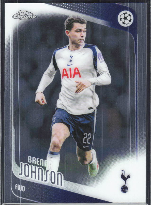 Brennan Johnson – 2025-26 Topps Chrome UEFA Club Competitions #18 – framsida