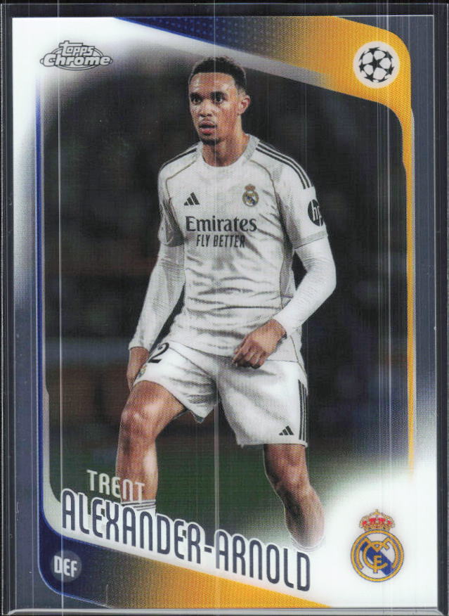 Trent Alexander-Arnold – 2025-26 Topps Chrome UEFA Club Competitions #141 – framsida