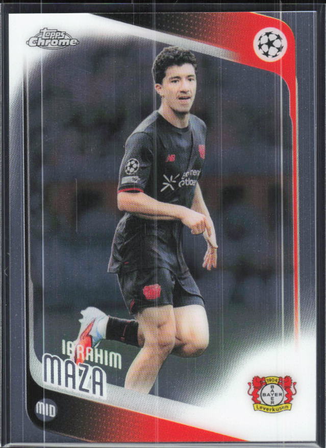 Ibrahim Maza – 2025-26 Topps Chrome UEFA Club Competitions #72 – framsida