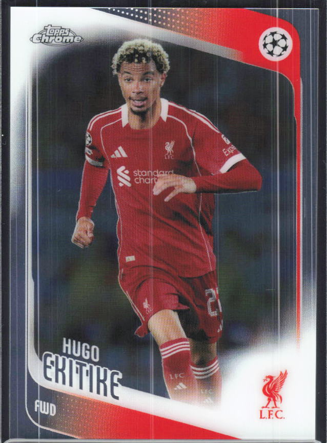 Hugo Ekitike – 2025-26 Topps Chrome UEFA Club Competitions #176 – framsida