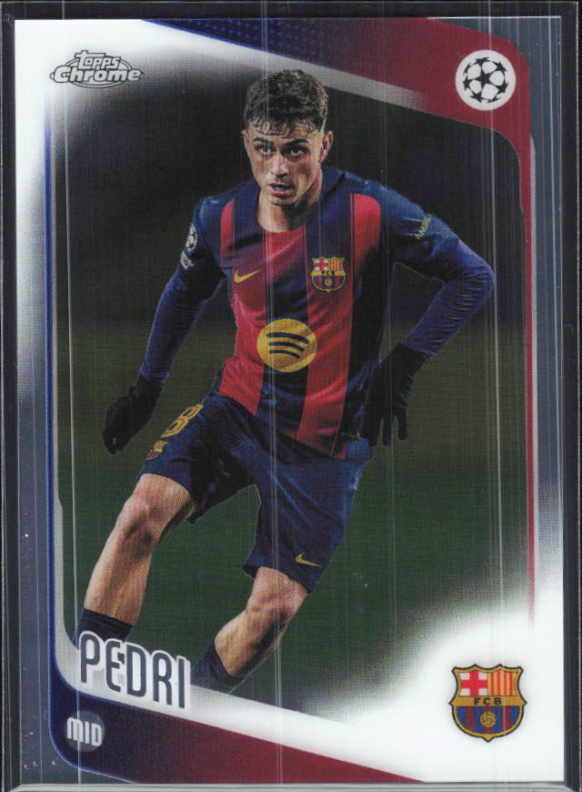 Pedri – 2025-26 Topps Chrome UEFA Club Competitions #196 – framsida