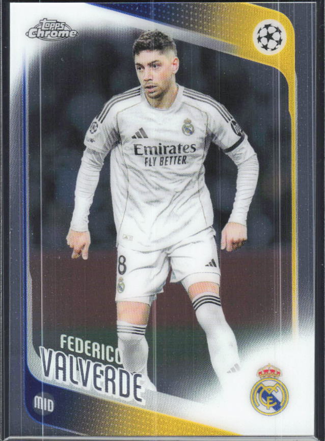 Federico Valverde – 2025-26 Topps Chrome UEFA Club Competitions #65 – framsida