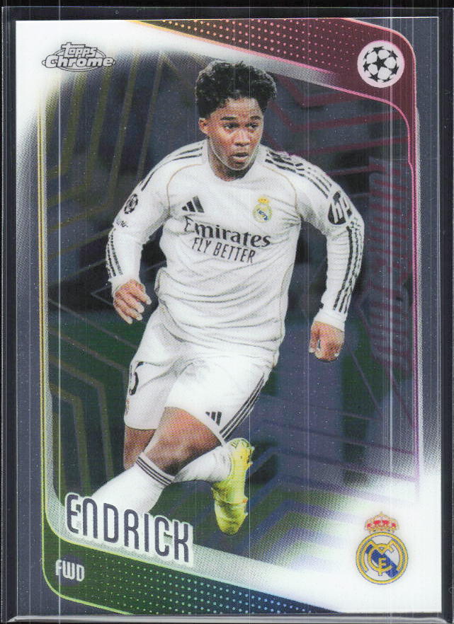 Endrick – 2025-26 Topps Chrome UEFA Club Competitions #86 – framsida