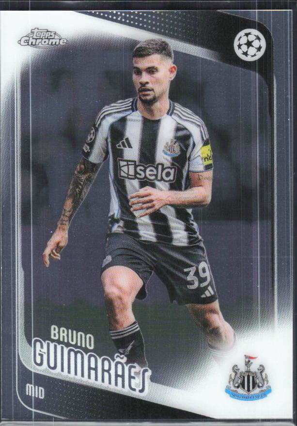 Bruno Guimarães – 2025-26 Topps Chrome UEFA Club Competitions #117 – framsida