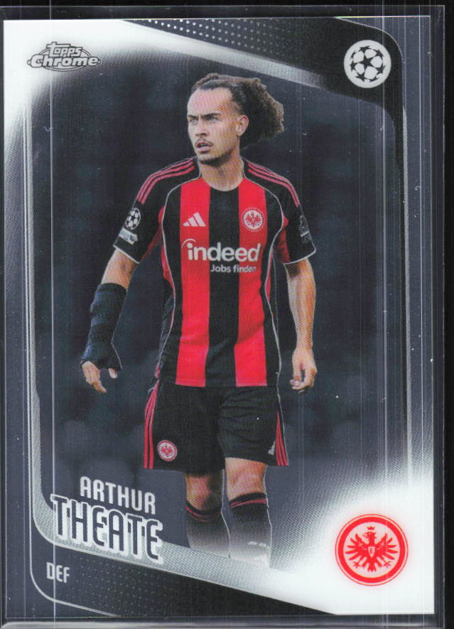 Arthur Theate – 2025-26 Topps Chrome UEFA Club Competitions #119 – framsida