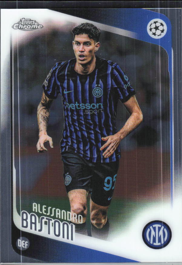 Alessandro Bastoni – 2025-26 Topps Chrome UEFA Club Competitions #143 – framsida