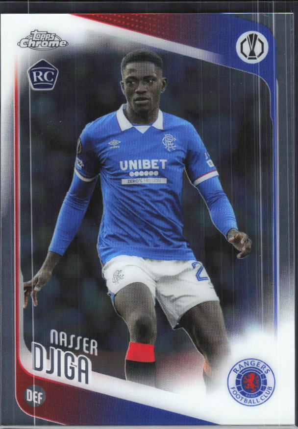 Nasser Djiga – 2025-26 Topps Chrome UEFA Club Competitions #140 – framsida