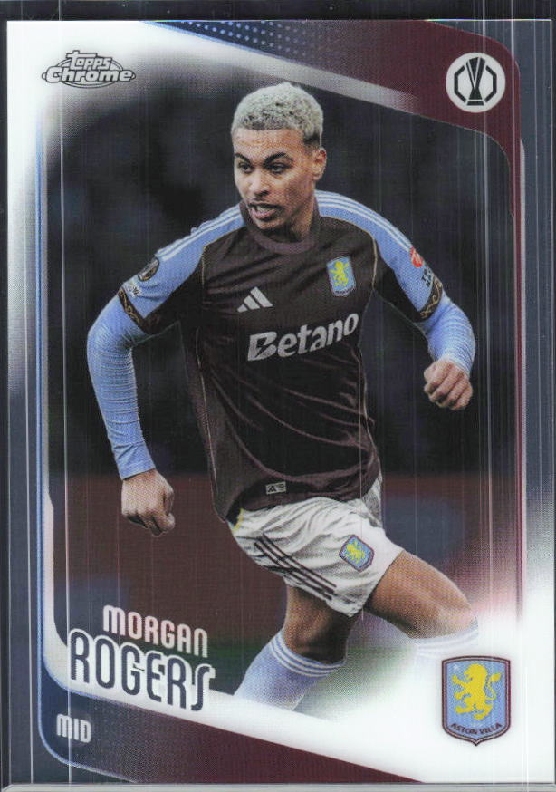 Morgan Rogers – 2025-26 Topps Chrome UEFA Club Competitions #197 – framsida