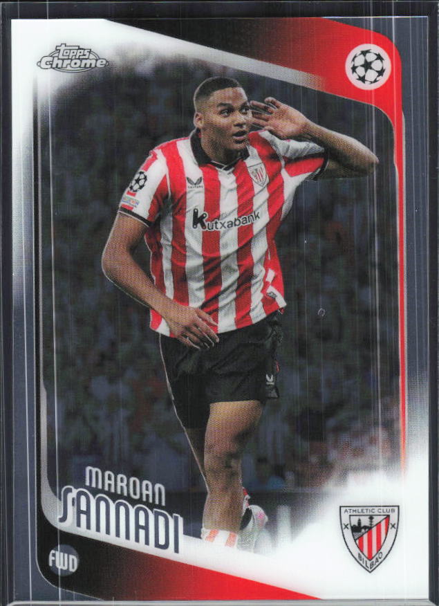 Maroan Sannadi – 2025-26 Topps Chrome UEFA Club Competitions #105 – framsida