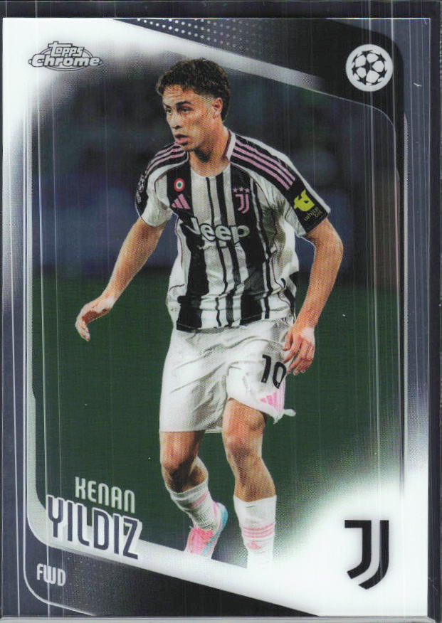 Kenan Yildiz – 2025-26 Topps Chrome UEFA Club Competitions #147 – framsida